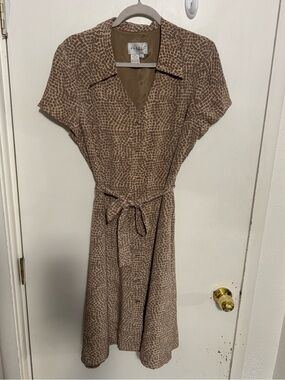 Vintage silk button up dress.
